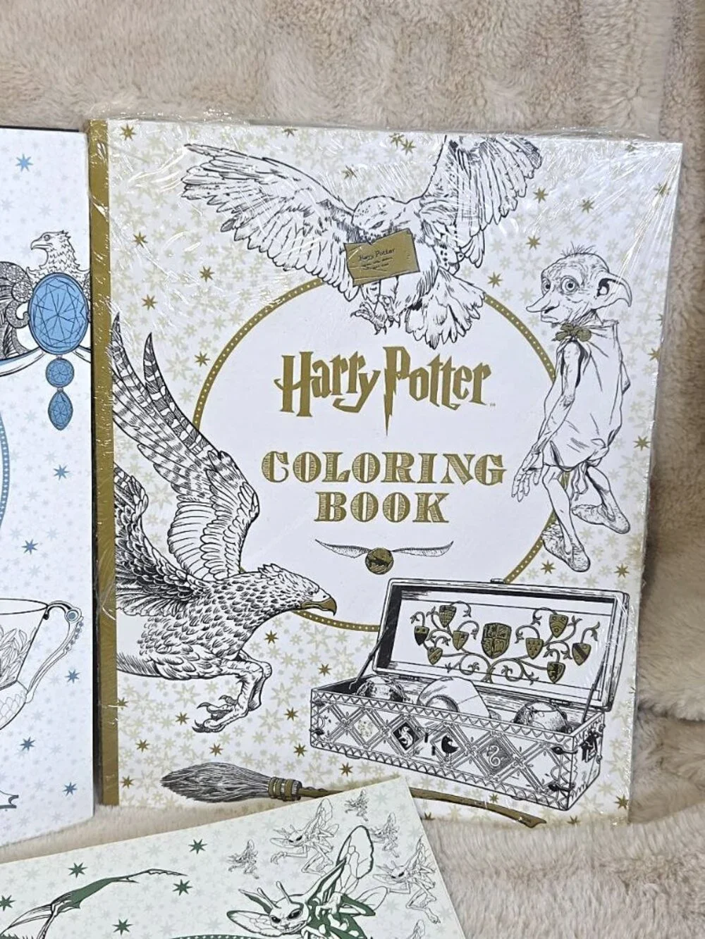Lot of 3 NEW Adult Harry Potter Coloring Books - Artifacts, Creatures, and Harry